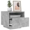 vidaXL Table de chevet avec lumi&egrave;res LED gris b&eacute;ton 40x39x37 cm