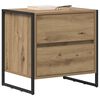 vidaXL Table de chevet 2 pcs Ch&ecirc;ne artisan 50 x 39,5 x 50 cm