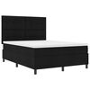 vidaXL Lit &agrave; ressorts avec matelas Noir 160 x 200 cm tissu