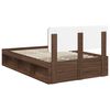 vidaXL Cadre de lit Ch&ecirc;ne brun 120 x 200 cm Pin massif
