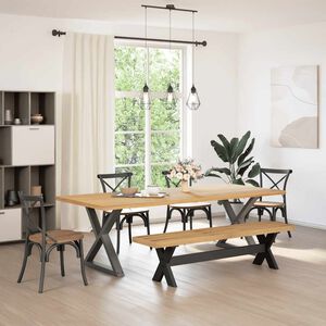 vidaXL Banc &agrave; manger NOAIN pieds en forme de X 180x40x45 cm massif pin