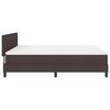 vidaXL Lit &agrave; ressorts avec matelas Marron fonc&eacute; 180 x 200 cm tissu