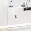vidaXL Meuble bas pour &eacute;vier Kalmar blanc brillant 80x46x81,5 cm