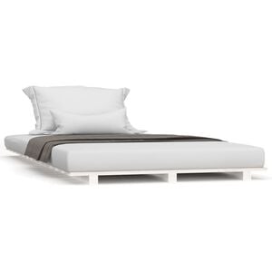 vidaXL Cadre de lit sans matelas blanc 90x200 cm bois de pin massif
