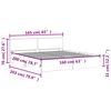 vidaXL Cadre de lit sans matelas sonoma gris 160x200 cm