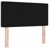vidaXL T&ecirc;te de lit avec t&ecirc;te de lit Noir 90 cm Cuir synth&eacute;tique