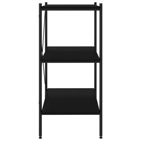 vidaXL &Eacute;tag&egrave;re &agrave; 3 niveaux Noir 80x40x92 cm