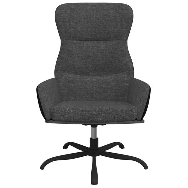 vidaXL Chaise de relaxation Gris fonc&eacute; Tissu