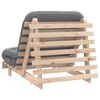 vidaXL Canap&eacute;-lit futon avec matelas 90x206x11 cm bois massif de pin