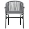vidaXL Ensemble &agrave; manger de jardin 5 pcs Gris