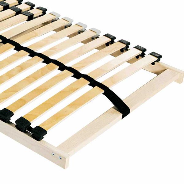 vidaXL Sommier &agrave; lattes Marron 80 x 190 cm Bois de h&ecirc;tre massif