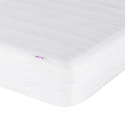 vidaXL Lit avec matelas blanc 80x200 cm similicuir