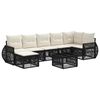 vidaXL Ensemble de canap&eacute; de jardin 8 pcs Noir et blanc cr&egrave;me