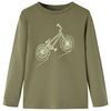 T-shirt enfants &agrave; manches longues kaki 92