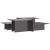 vidaXL Table basse 2 pcs Gris brillant 111,5x50x33cm Bois d'ing&eacute;nierie