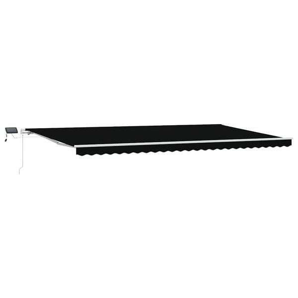 vidaXL Auvent R&eacute;tractable avec Noir 600 &times;300 cm tissu