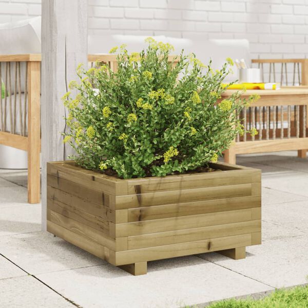vidaXL Jardini&egrave;re 50x50x26,5 cm bois de pin impr&eacute;gn&eacute;