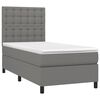 vidaXL Sommier &agrave; lattes de lit avec matelas et LED Gris fonc&eacute; 80x200cm