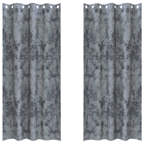 vidaXL Rideaux en velours 2 pcs Gris Argenté 225 x 140 cm Velours