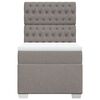 vidaXL Sommier &agrave; lattes de lit avec matelas Taupe 100x200 cm Tissu