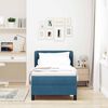 vidaXL Lit &agrave; ressorts avec matelas Bleu fonc&eacute; 80 x 200 cm Velours