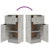 vidaXL Buffet Gris b&eacute;ton 30x30x70 cm Bois d'ing&eacute;nierie