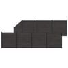 vidaXL Ensemble de Cl&ocirc;ture 8 pc 1311 x 186 cm WPC et Aluminium Noir