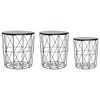 vidaXL Table basse 3 pcs Noir