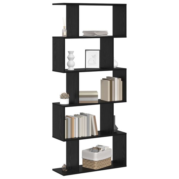vidaXL Biblioth&egrave;que Ch&ecirc;ne noir 70 x 24 x 161 cm Bois d'ing&eacute;nierie