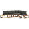 vidaXL Ensemble de canap&eacute;s d'ext&eacute;rieur 6 Pi&egrave;ce Naturel et Anthracite