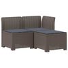 vidaXL Canap&eacute; de jardin 3 places avec coussins look rattan 3 place PP