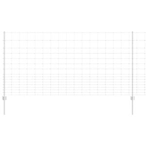 vidaXL Cl&ocirc;ture sauvage ext&eacute;rieure avec poteaux 25 x 1,2 m Argent&eacute;