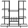 vidaXL Jardini&egrave;re avec roues 94,5x24,5x91,5 cm Noir Fer