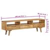vidaXL Meuble TV Bois de manguier massif 140x30x41 cm