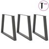vidaXL Pieds de table à manger en forme de V 3 pièces Anthracite 90 x (72-73,3) cm Acier