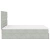 vidaXL Cadre de lit ottoman avec matelas gris clair 140x200 cm velours