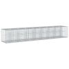 vidaXL Lit sur&eacute;lev&eacute; gabion 2 pcs Argent&eacute; 340 x 60 x 55 cm