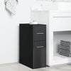 vidaXL Armoire de salle de bain &eacute;troite avec roulettes noir