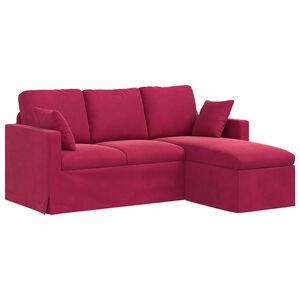 vidaXL Canap&eacute; Bordeaux 198 x 134 x 80 cm Velours