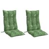 vidaXL Coussins de chaise &agrave; dossier haut lot de 2 mod&egrave;le de feuille