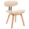 vidaXL Chaises &agrave; manger lot de 6 cr&egrave;me bois courb&eacute; et similicuir