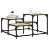 vidaXL Table basse ch&ecirc;ne sonoma 68x68x40 cm bois d'ing&eacute;nierie