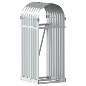 vidaXL Porte-b&ucirc;ches argent&eacute; 40x45x100 cm acier galvanis&eacute;