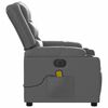 vidaXL Fauteuil de massage inclinable électrique gris similicuir