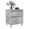 vidaXL Table de chevet gris b&eacute;ton 40x35x50 cm bois d&rsquo;ing&eacute;nierie
