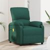 vidaXL Fauteuil de massage Vert fonc&eacute; Tissu
