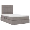 vidaXL Lit avec rangement et LED avec LED Taupe 120 x 190 cm Polyester