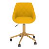 vidaXL Chaises pivotantes &agrave; manger lot de 4 jaune velours