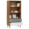 vidaXL Biblioth&egrave;que MOLDE Marron 85x35x170,5 cm Bois massif de pin