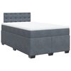 vidaXL Sommier &agrave; lattes de lit et matelas Gris fonc&eacute; 120x200cm Velours